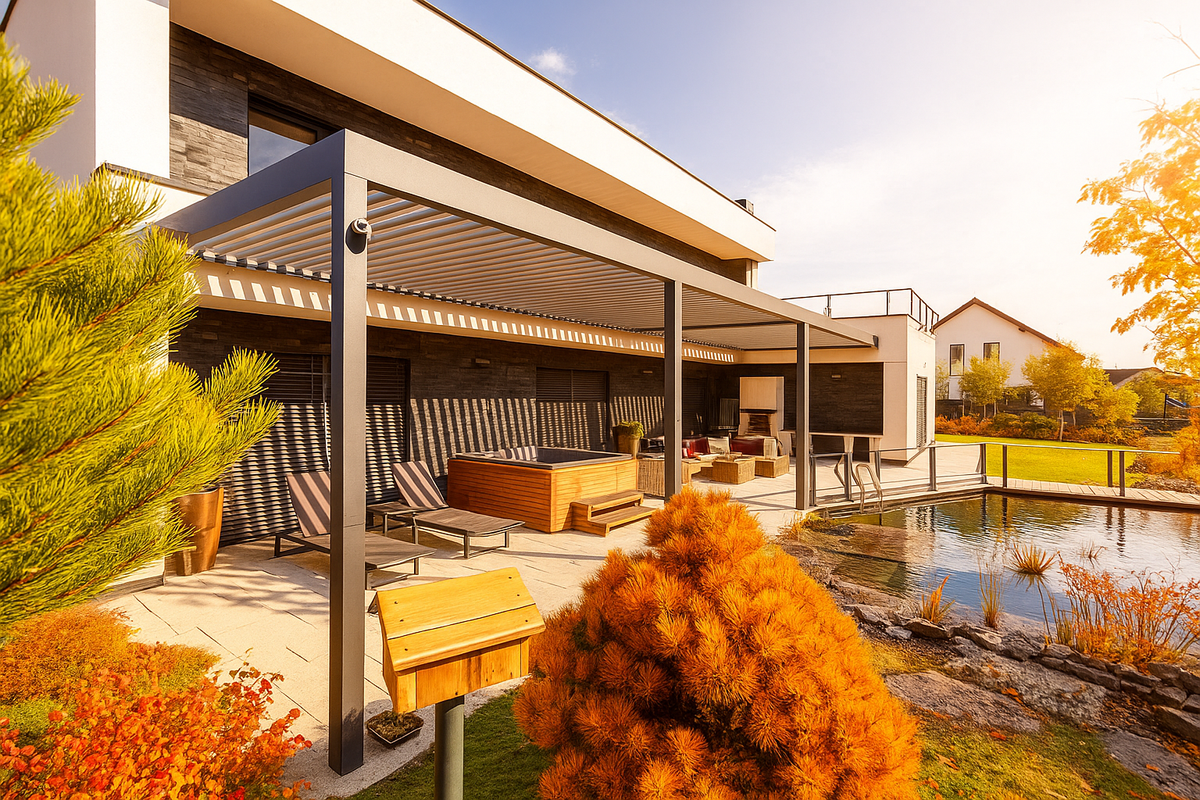 Sestava bioklimatických pergol SKYLINE